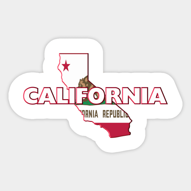 California Colored State Sticker by m2inspiration